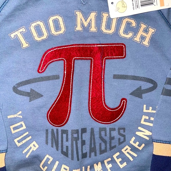 Peek Too Much Boys Sweatshirt Blue Size 2T NWT - Picture 3 of 6